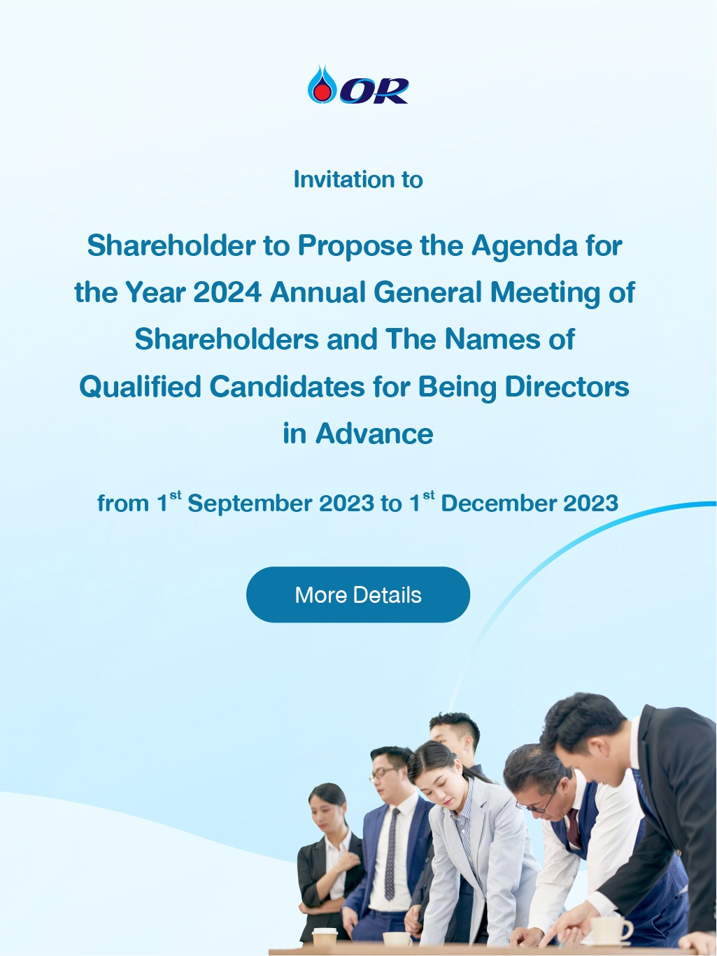 Shareholder to Propose the Agenda for the Year 2024